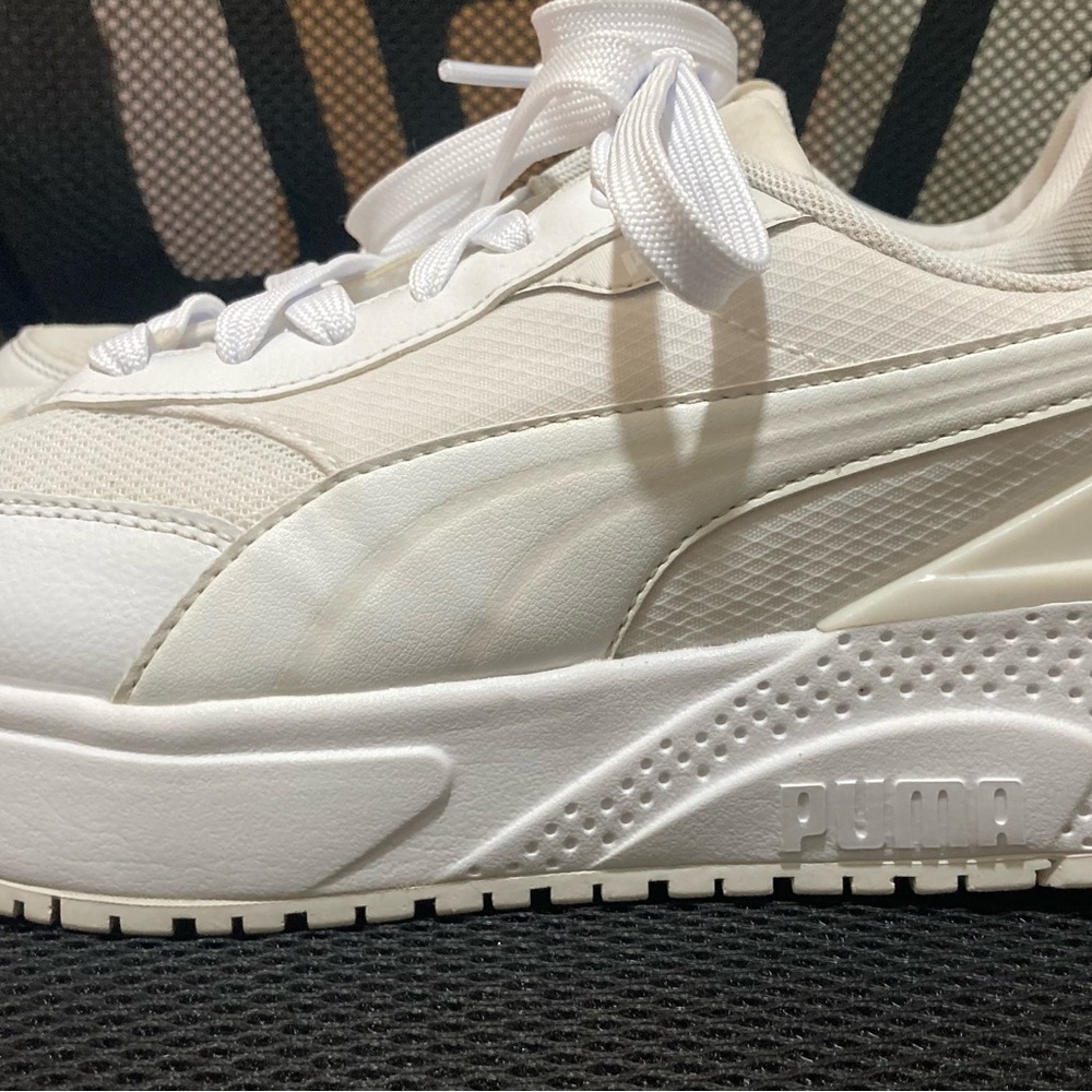 Puma Cream Athletic Sneakers
